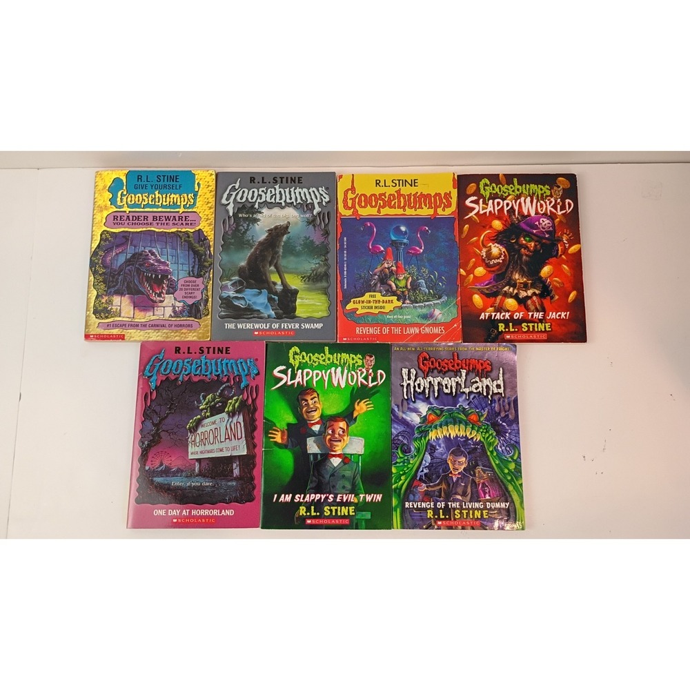 R.L. Stine Goosebumps Lot of 7 Books Vintage 1990s Horror Novels